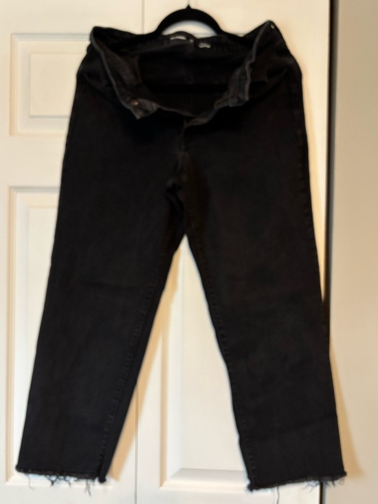 Denim - ON 12 Petite Black High Rise Straight Leg Jeans